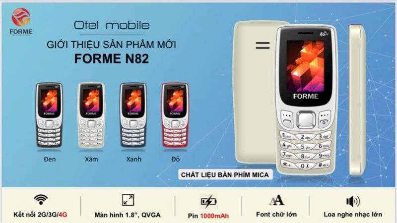 Điện Thoại FORME N82 4G hãng-bh12t