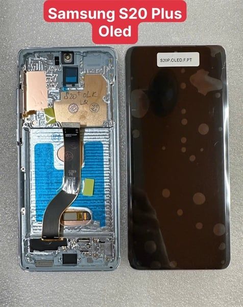 Màn Hình Samsung S20 Plus / S20+ / G985F - 2ic - Oled - Khung Phôi To - Xanh ( màn cong )