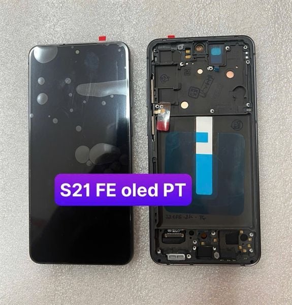 Màn Hình Samsung S21 FE - 2ic/ OLED- Khung - Phôi To - ĐEN