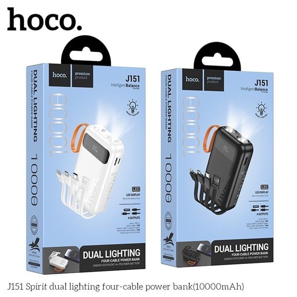 Pin Dự Phòng Hoco J151 - 10000mAh - Kèm Dây