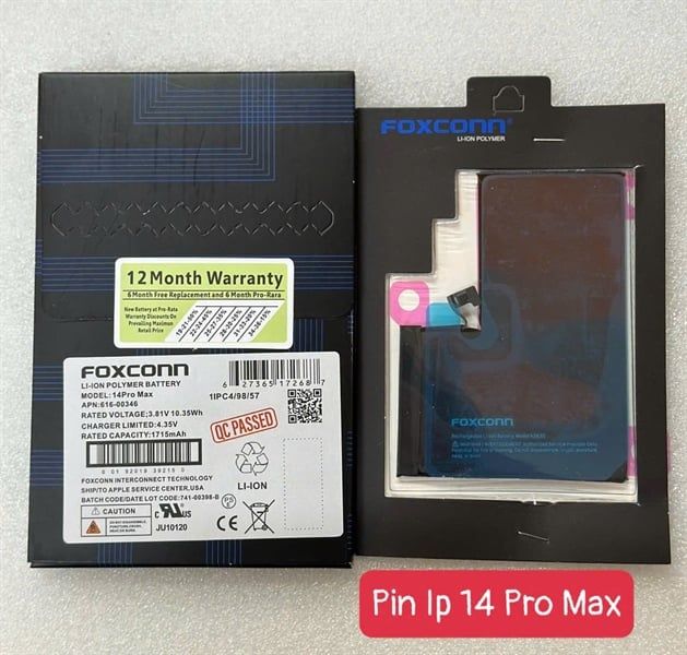 Pin Iphone - Chạy Chuẩn Đoán - 14 Pro Max - Foxconn - 4323mAh