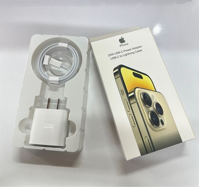 Bộ Sạc IPHONE - PD20W - 14 Pro Max Hộp Vàng (sl5-2/10-3/20-5)