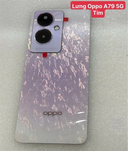 Lưng Oppo A79 5G Tím + ụ cam (ko tròng kính)