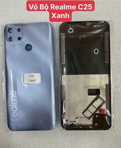 Vỏ Bộ Oppo Realme C25 Xanh + Sim