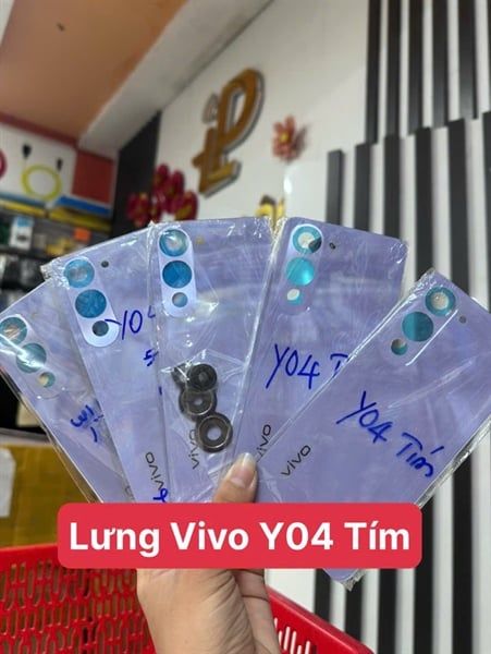 Lưng Vivo Y04 Tím ( Có KC )