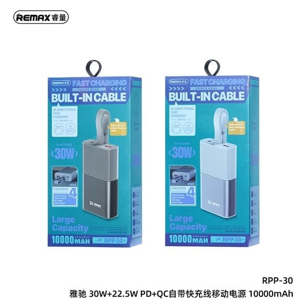 Pin Dự Phòng Remax RPP 30 - 10000mAh - Sạc Nhanh 22.5W