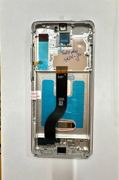 Màn Hình Samsung S20 Plus/ S20 / G985F- 2ic/ OLED- Khung- Phôi To (cong) - Trắng