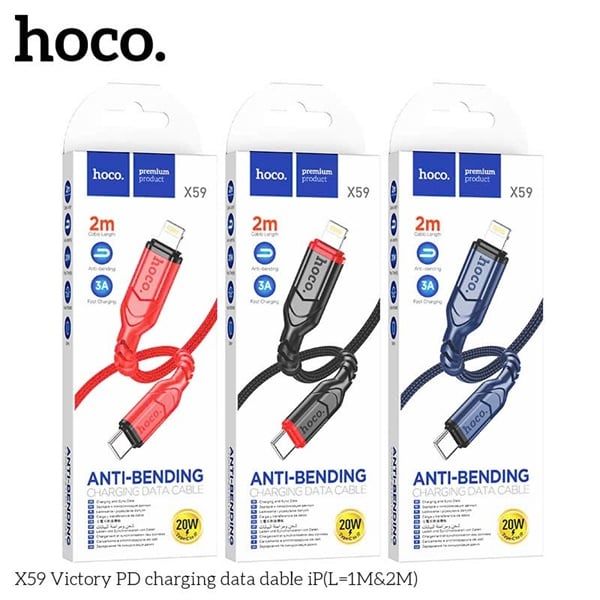 Cáp Sạc PD20W - C.Iphone - Hoco X59 - dù 2m