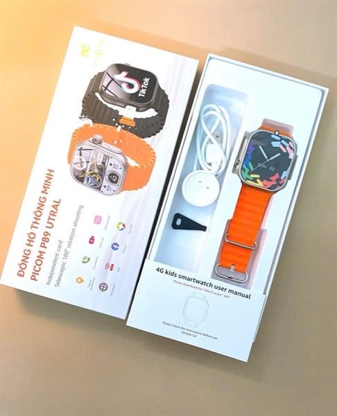 Đồng Hồ Thông Minh Định Vị PICOM P89 ULTRA : Lắp Sim Nghe Gọi Độc Lập+ định vị + video call+ tải ứng dụng + xem phim + lướt web + chơi game