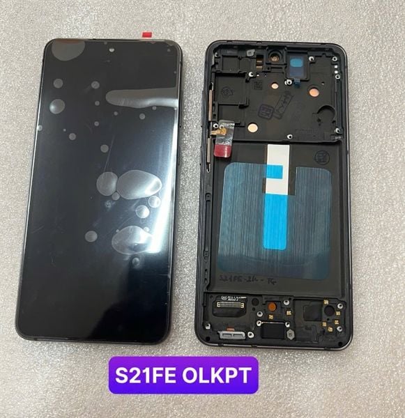 Màn Hình Samsung S21 FE - 2ic/ OLED- Khung - Phôi To - ĐEN