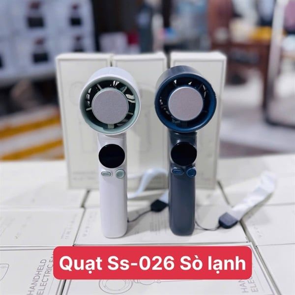 Quạt Tích Điện Cầm Tay SS - 026 Sò Lạnh - pin 4000mAh- quạt 100 cấp độ