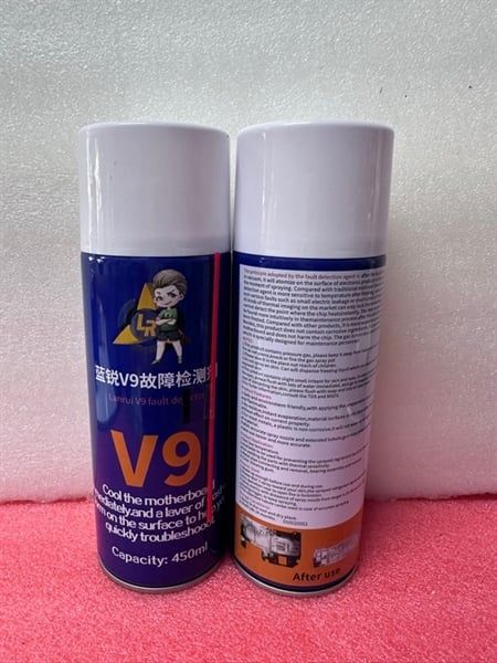 Chai/ Bình Xịt Bông Tuyết V9 - 450ml / Test chập chạm Xác định rò rỉ mạch