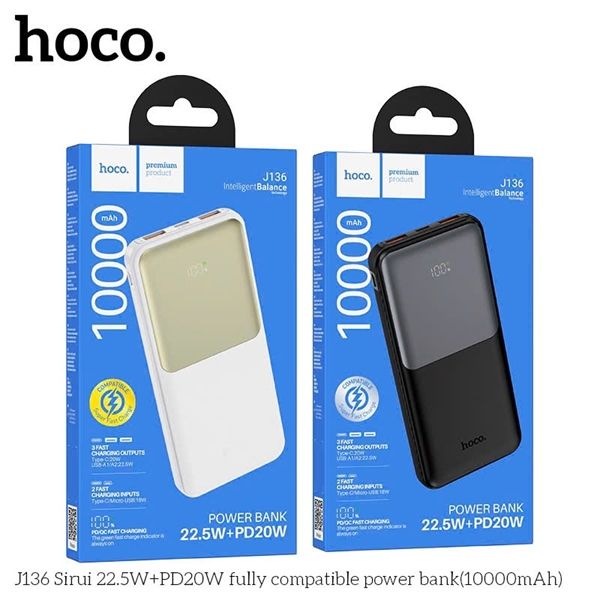 Pin Dự Phòng 10000mAh - Hoco J136 - Sạc nhanh 22.5W