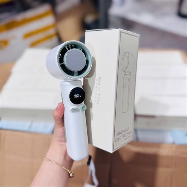 Quạt Tích Điện Cầm Tay SS - 026 Sò Lạnh - pin 4000mAh- quạt 100 cấp độ