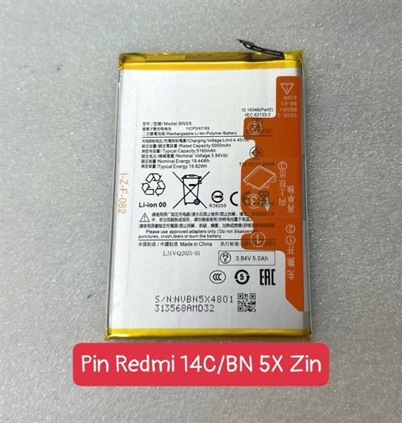 Pin Xiaomi BN5X / Redmi 14 / 14C Zin