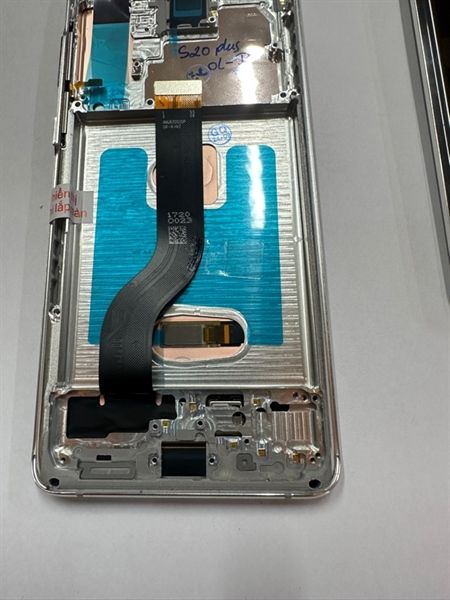 Màn Hình Samsung S20 Plus/ S20 / G985F- 2ic/ OLED- Khung- Phôi To (cong) - Trắng