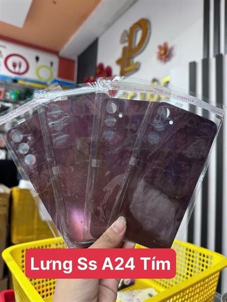 Lưng Samsung A24 Zin - Tím (ko KC)