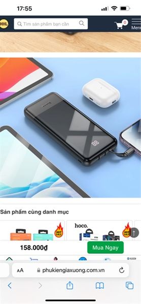 Pin Dự Phòng Hoco J114 10000mAh - 37w - kèm 3 cáp