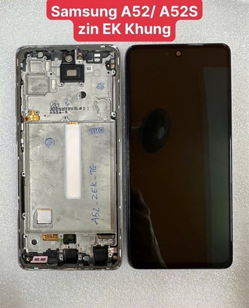 Màn Hình Samsung A52 / A52S - Zin Ép Kính- Khung - Trắng