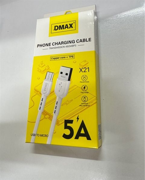 Cáp Sạc Dmax X21 - USB.Micro - 5A - 1m (sl20-1/30-2/50-3)