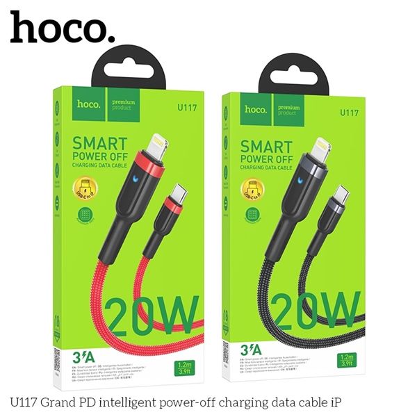 Cáp Sạc IPHONE - PD20W - Hoco U117 - dây dù 1m