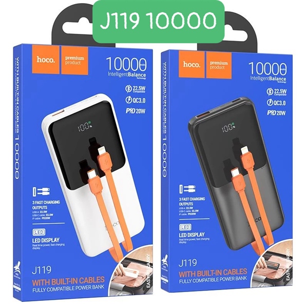 Pin Dự Phòng Hoco J119 - 10000mAh - Sạc Nhanh 20w