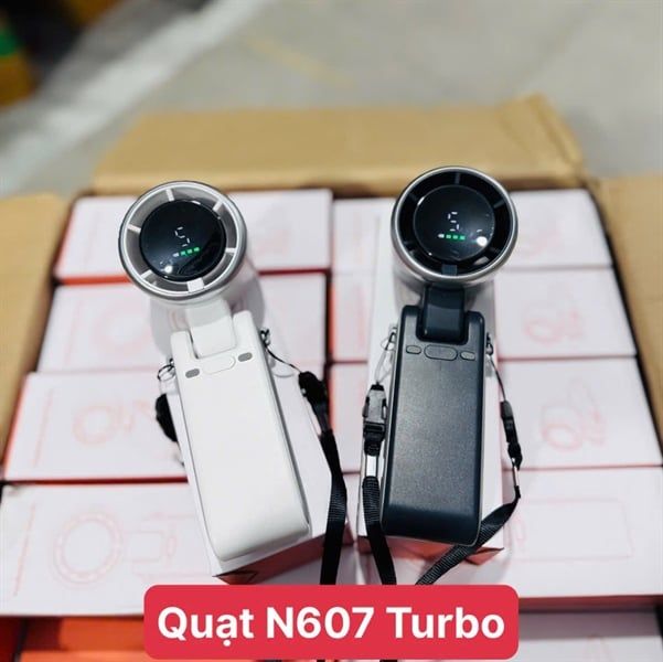 Quạt Tích Điện Cầm Tay N607 Turbo - pin 4000mAh