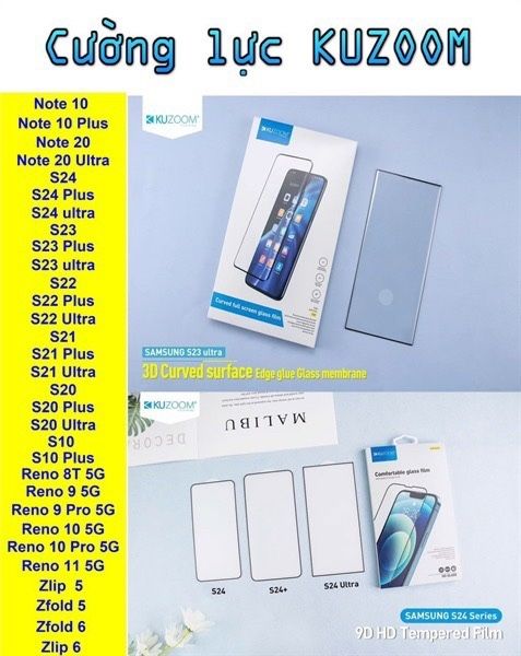 Cường Lực Kuzoom Reno 13 (cong)