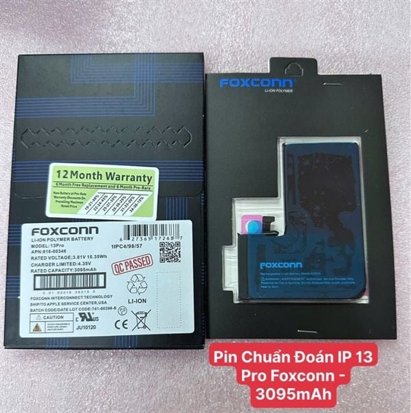 Pin Iphone - Chạy Chuẩn Đoán - 13 Pro - Foxconn - 3095mAh