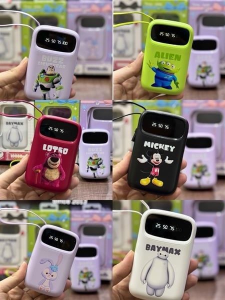 Pin Dự Phòng Disney Remax RPP 102 10000mAh Kèm Dây (sl5-10)