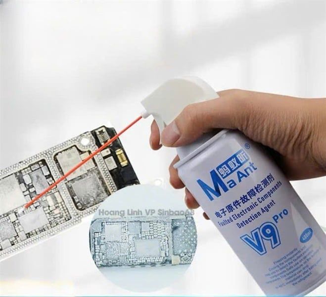 Bình xịt bông tuyết V9PRO - 400ml / Test chập chạm Xác định rò rỉ mạch