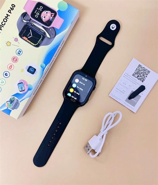 Đồng Hồ Thông Minh Định Vị PICOM P60: Lắp Sim Nghe Gọi Độc Lập, Video call+ tải ứng dụng + định vị + xem phim + lướt web + chơi game