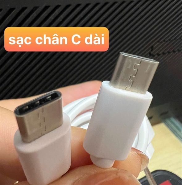 Sạc liền dây Type C chân dài - dành cho máy 4G ( trắng)