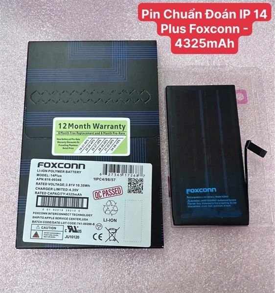 Pin - Iphone - Chạy Chuẩn Đoán - 14 Plus - Foxconn - 4325mAh