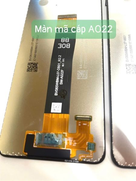 Màn Hình Samsung A12 - mã cáp A022F đây đen Zin (LCD)