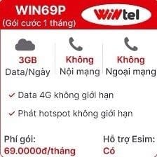 SIM WINTEL GÓI WIN69P - 4G SIÊU TỐC ĐỘ - LƯỚT MẠNG VI VU - KHÔNG GIỚI HẠN TỐC ĐỘ - HỖ TRỢ ĐĂNG KÝ KÍCH HOẠT NHANH CHÓNG