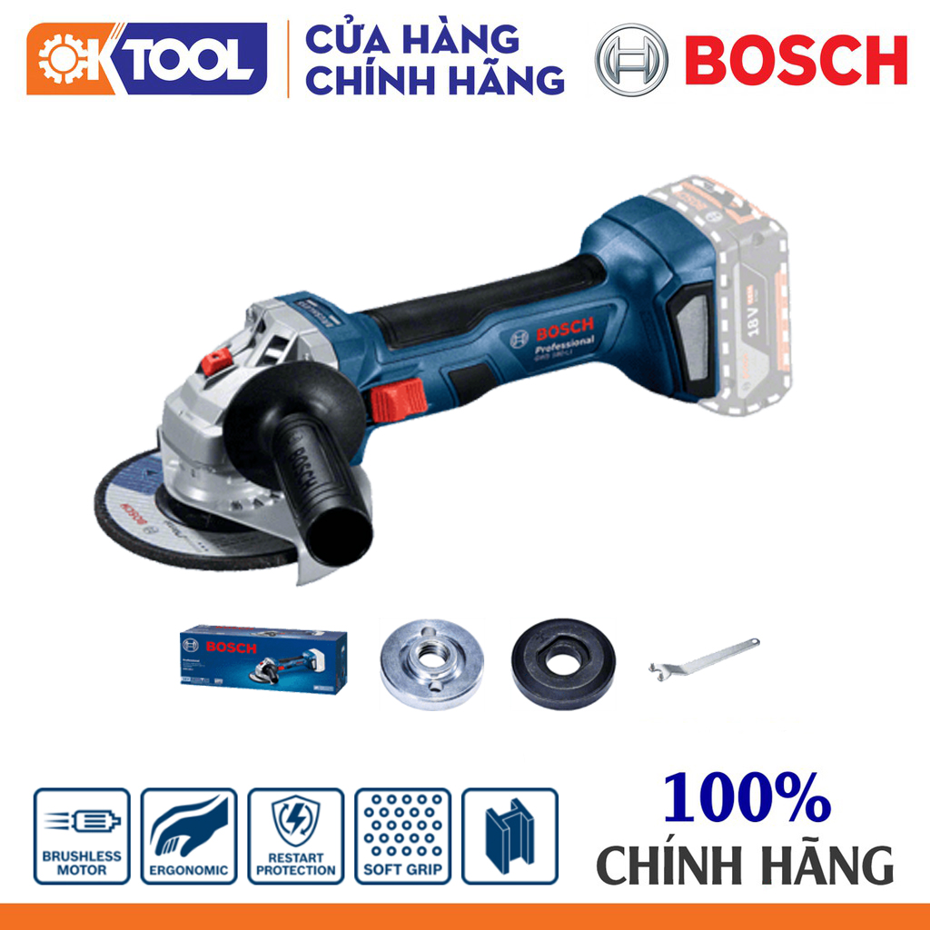 Máy mài BOSCH GWS18V-LI 100MM (SOLO)