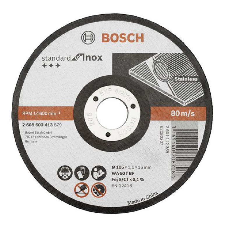 Đá cắt inox BOSCH (105X1.0X16MM).