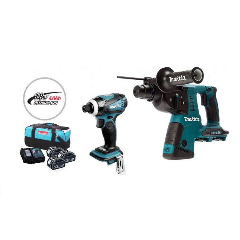 Bộ sản phẩm dùng pin MAKITA (DHR263+DTD146) DLX2071PM1 (18V)