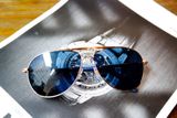 Mont Blanc MB512S 28V Sunglasses in Blue