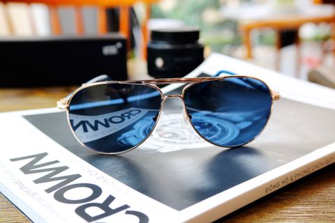 Mont Blanc MB512S 28V Sunglasses in Blue