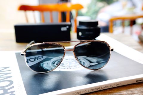 MONT BLANC Polarized MB526S 33D 62mm AVIATOR GOLD/BLACK