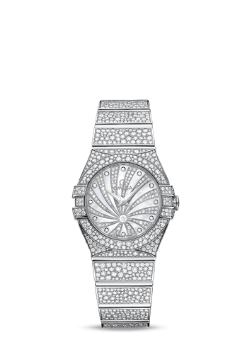 Omega Luxury Edition White Gold Diamond Watch 123.55.27.60.55.010 12355276055010