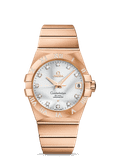 Omega Constellation Silver Dial 18kt Rose Gold Men Watch 123.55.38.21.52.007 12355382152007
