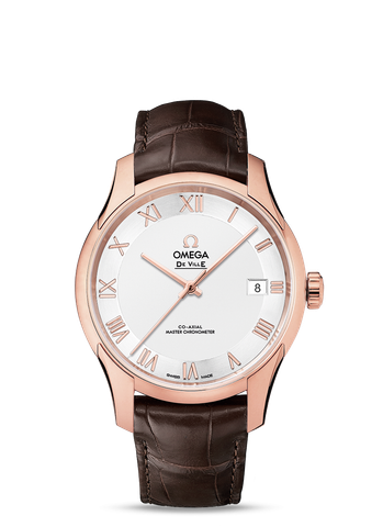 HOUR VISION CO‑AXIAL MASTER CHRONOMETER 41 MM 433.53.41.21.02.001 43353412102001( dây da vàng khối dial trắng )