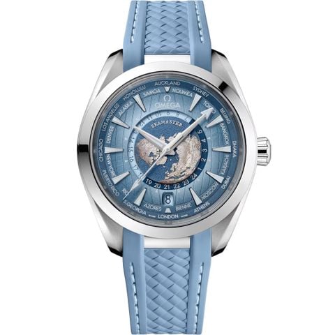 Seamaster Aqua Terra 150M Co-Axial Master Chronometer GMT Worldtimer 43mm Rubber strap 220.12.43.22.03.002