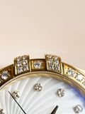 Omega Constellation 35 mm, yellow gold on rubber strap 123.57.35.20.55.003 12357352055003