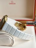 Omega Constellation 35 mm, yellow gold on rubber strap 123.57.35.20.55.003 12357352055003