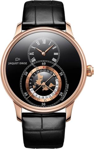 Jaquet Droz Grande Seconde Dual Time Black Enamel J016033202