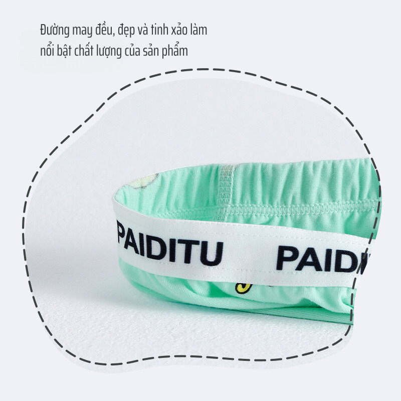 [Hộp 2 cái] - Quần lót boxer bé trai cotton thiên nhiên thoáng khí cao cấp